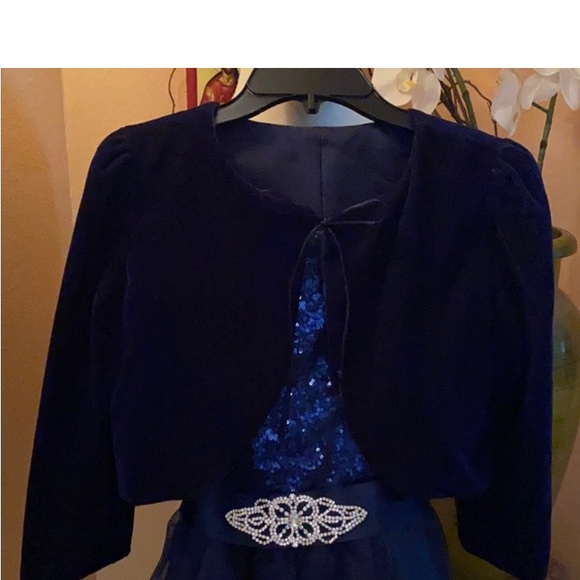 Chasing Fireflies Navy sequin sparkles dress - Picture 4 of 5